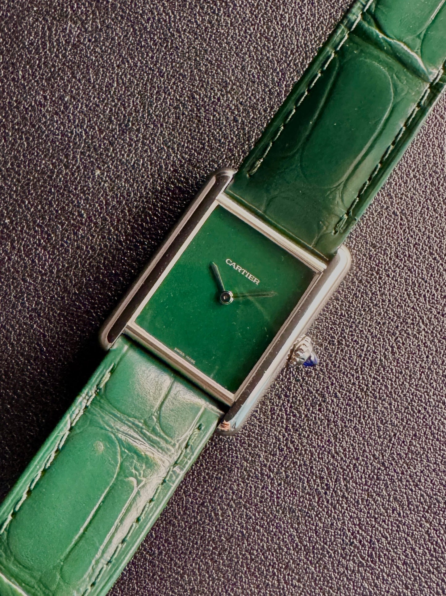 cartier tank must large green WSTA0056 | complete set