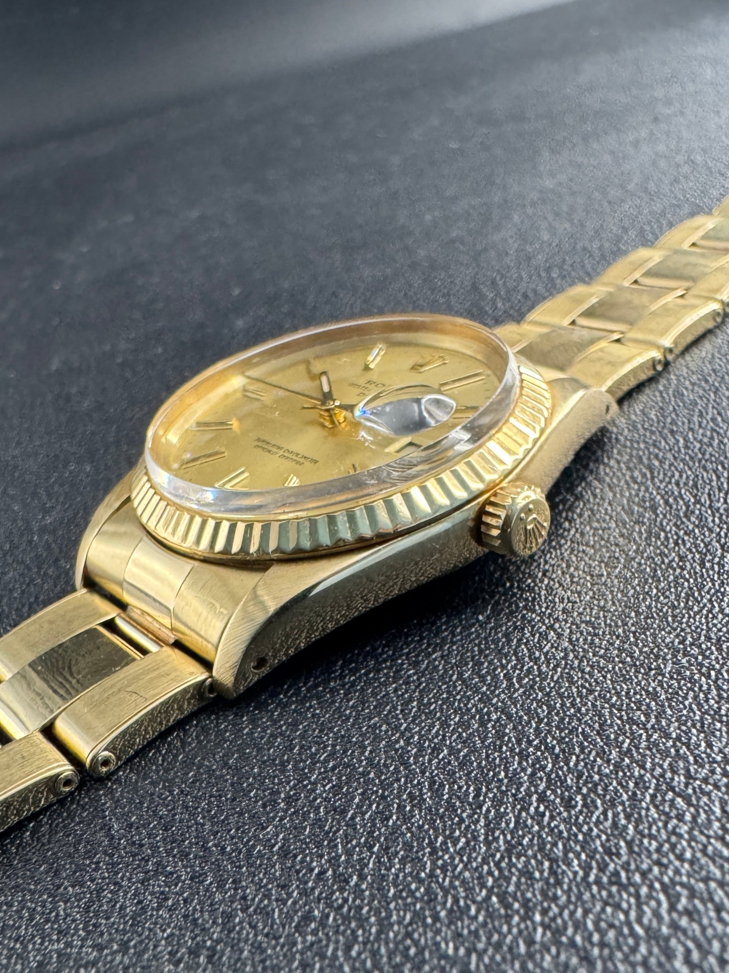 rolex 15037 oyster date 14k | complete set
