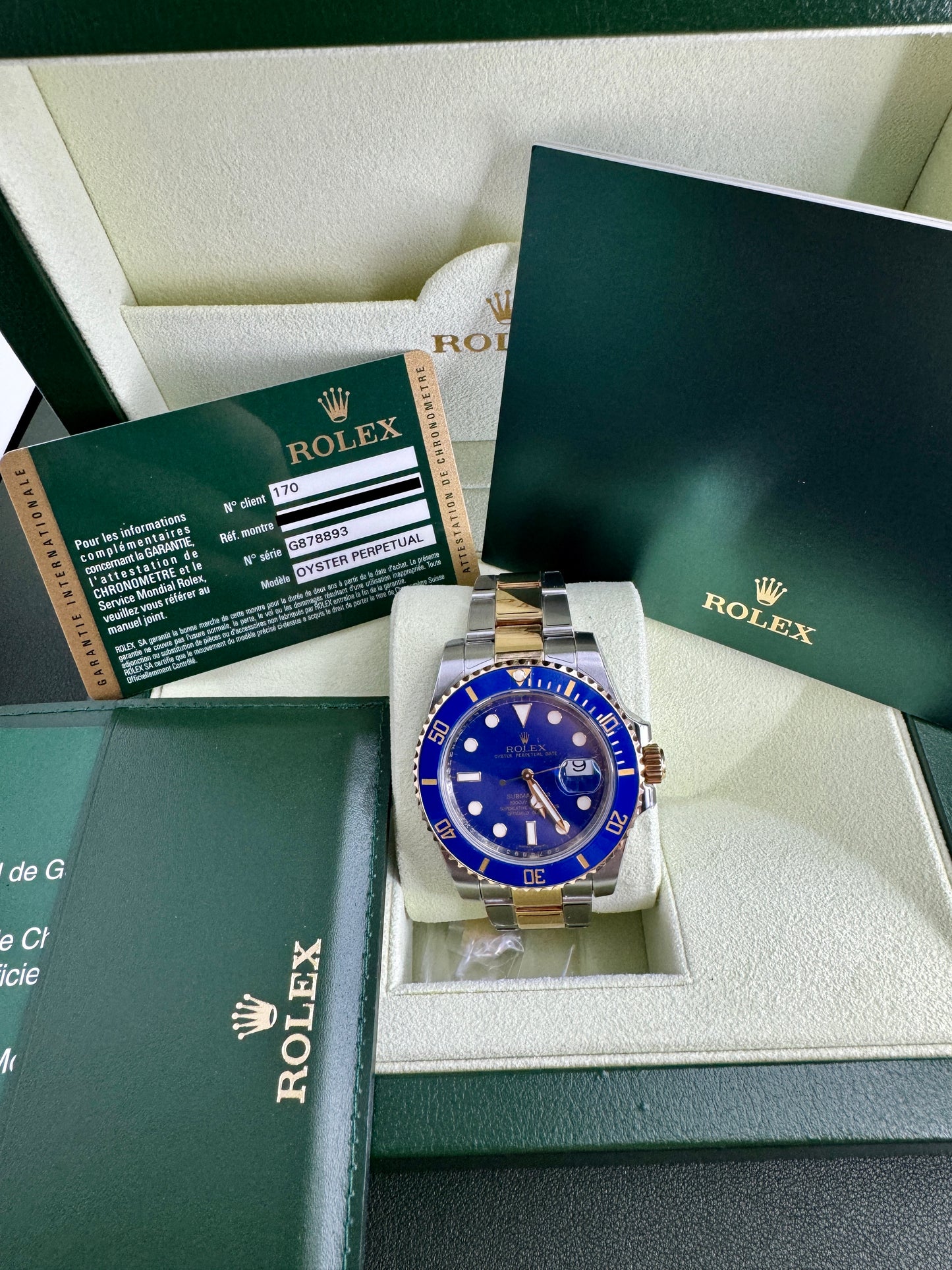 Rolex Submariner Bluesy with a flat blue dial 116613LB