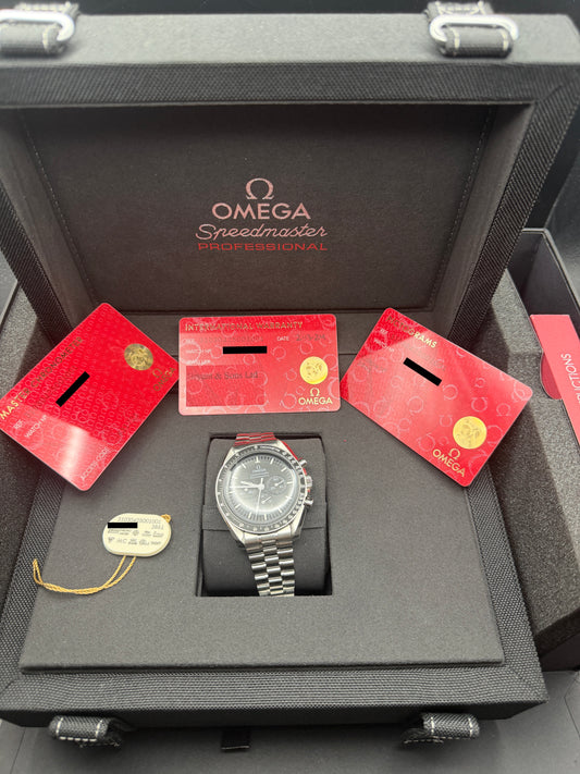 omega 3861 speedmaster hesalite | complete set & extra rubber and deployment clasp