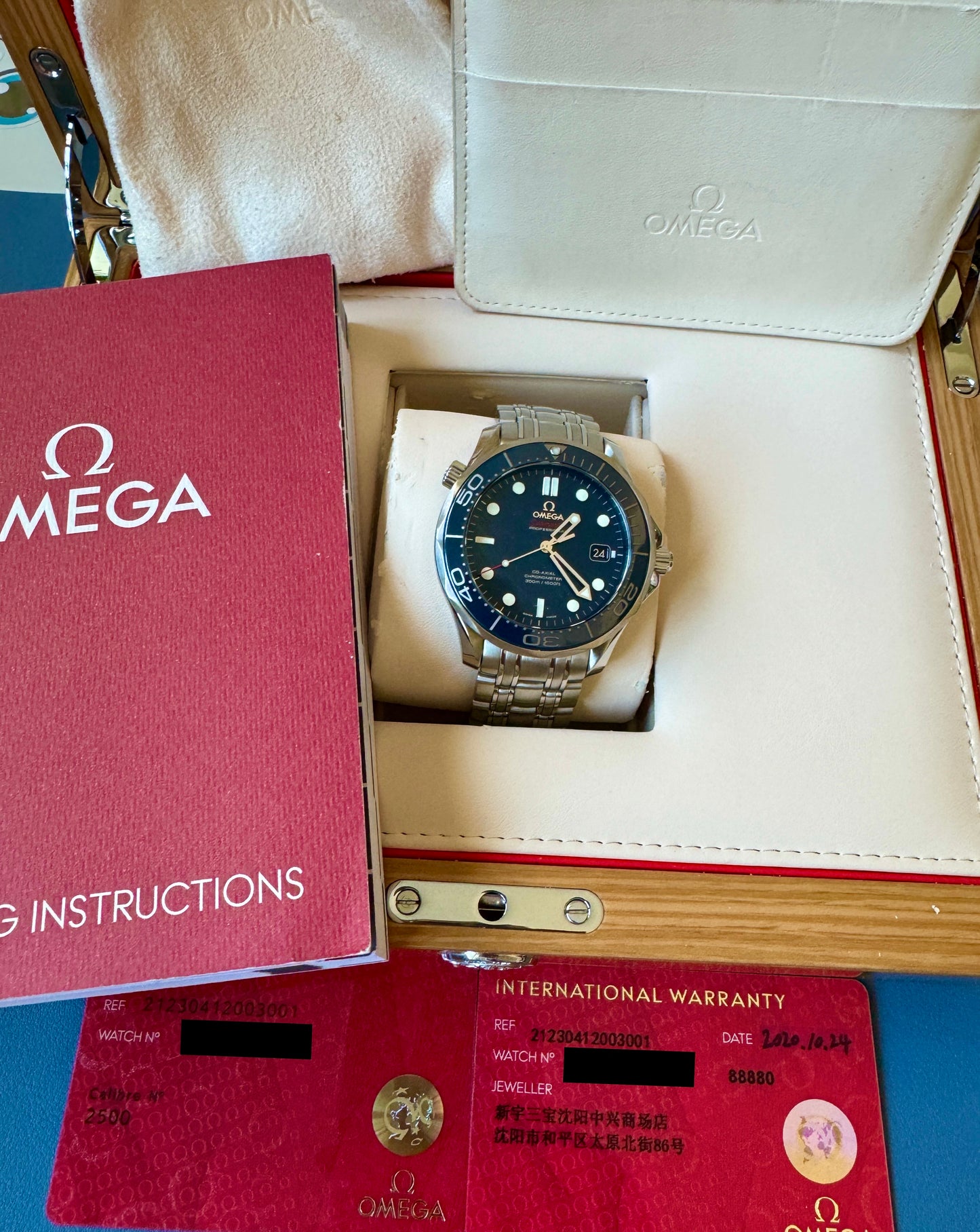 Omega Seamaster Professional 300 Blue No Wave