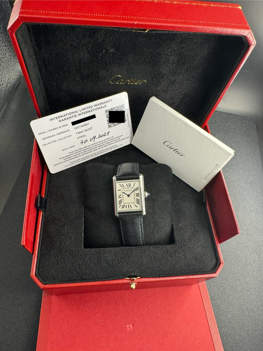 cartier tank must large wsta0041 complete set